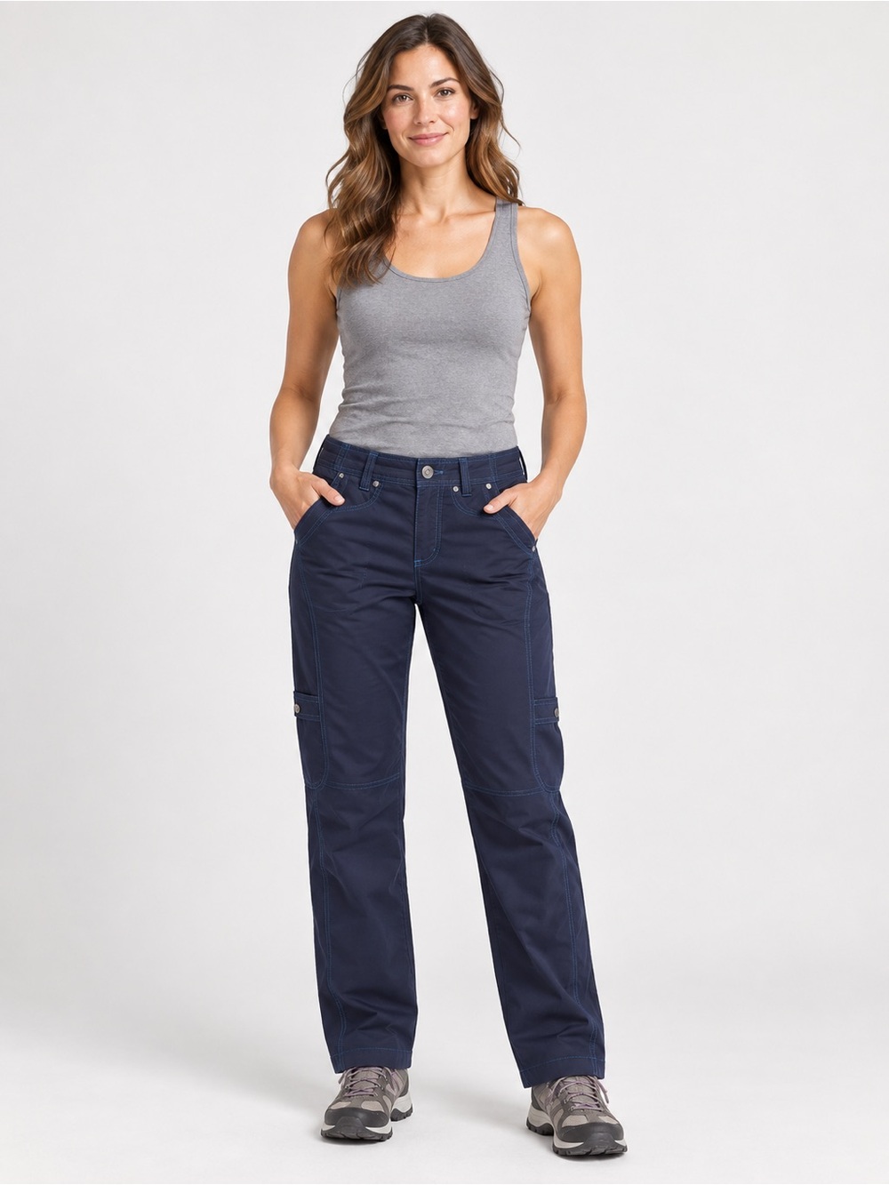 KÜHL Splash Roll-Up Pants Womens 6 Reg Navy Hiking Cargo Outdoor 32” Inseam